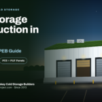 PEB cold storage building with PUF panels constructed by Green Brick Project